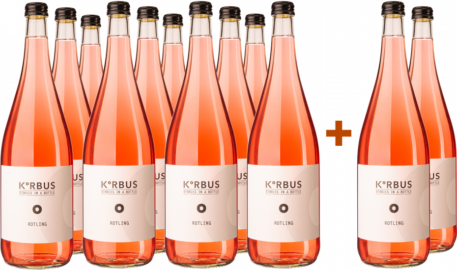 10+2 Paket Rotling feinherb 1L - Korbus Wine