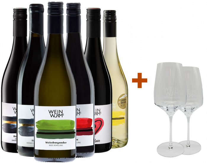 Festtagspaket Speisebegleitung + 2 Gläser - Weingut Weinwurm