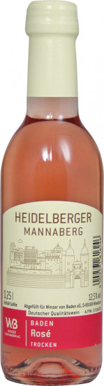 Rosé Heidelberger Mannaberg Weinmini trocken 0,25 L - Winzer von Baden
