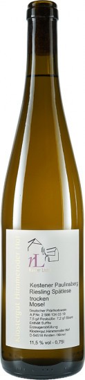 2017 Kestener Paulinsberg Riesling Spätlese trocken - Klostergut Himmeroder Hof