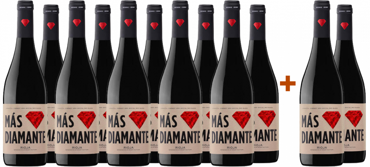 Pack Descuento 10+2 Franco Españolas Más Diamante Red Blend Rioja DOCa - Bodegas Franco-Españolas