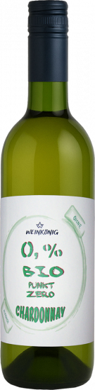 Chardonnay - Entalkoholisierter Wein - Punkt Zero, Weinkönig halbtrocken Bio 0,735 L - Weinkellerei Weinkönig