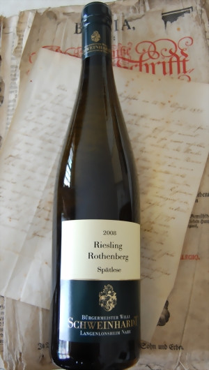 2008 Langenlonsheimer Rothenberg Riesling Spätlese lieblich - Weingut Bürgermeister Schweinhardt