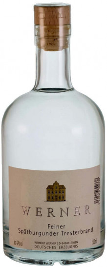 Feiner Spätburgunder Trester 0,5 L - Weingut Werner