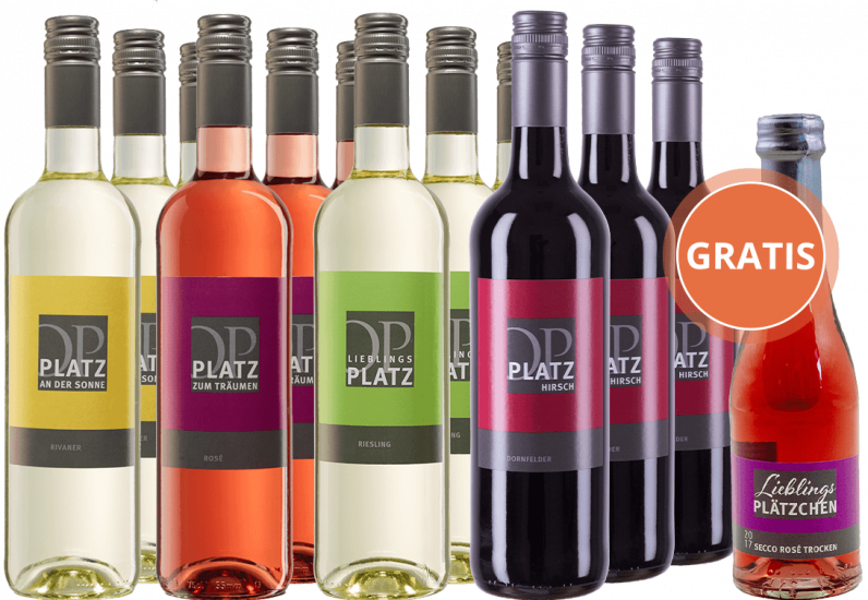 12er PLATZ-Probierpaket mit Gratissecco - Weinhaus Kochan & Platz