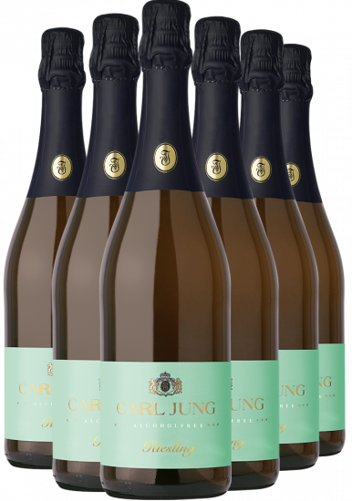 Mousseux Riesling - schäumendes Getränk aus entalkoholisiertem Rieslingwein (6 Flaschen) - Carl Jung