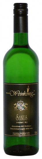 Sanus -Entalkoholisierter Weißwein- Alkoholfrei extra trocken 0,735 L - Weinkellerei Weinkönig