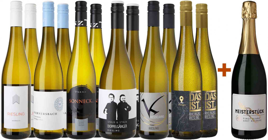 Großes Riesling-Paket + Gratis Meisterstück Sekt Réserve