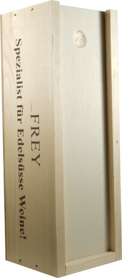 Holzkiste mit Schiebedeckel für 1 Flasche (375 ml) - Weingut Frey