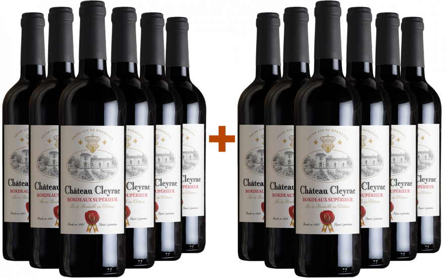 6+6 Château Cleyrac Bordeaux Supérieur AOP - Bordeaux Vignerons