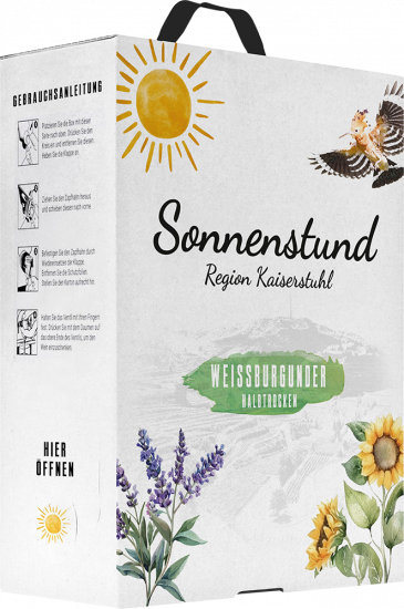 2025 Sonnenstund Weißburgunder, Bag-in-Box halbtrocken 3,0 L - Oberrotweiler Winzerverein