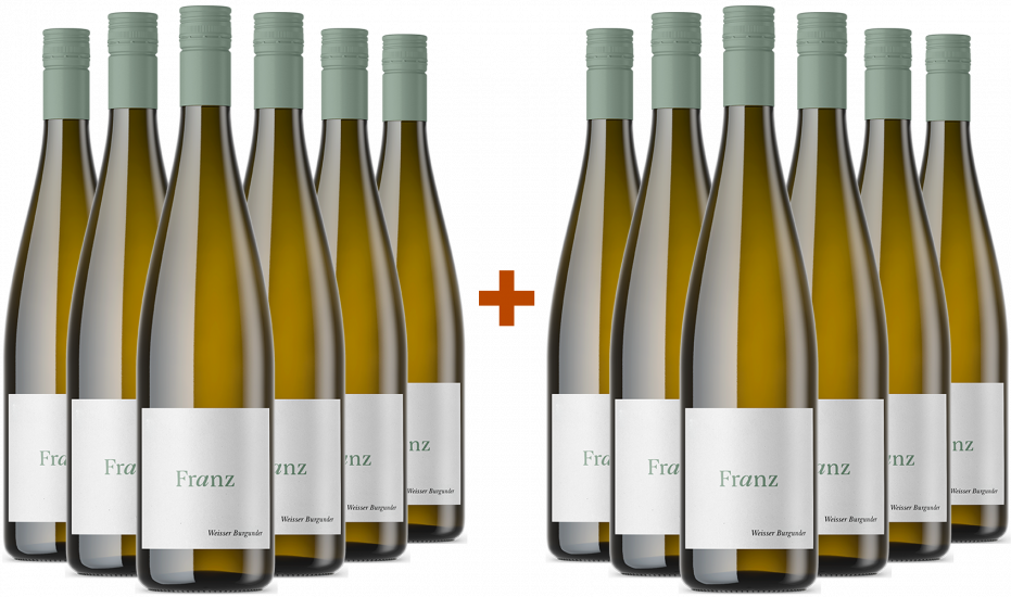 6+6 Paket 2024 Weißburgunder trocken Bio - Weingut Franz