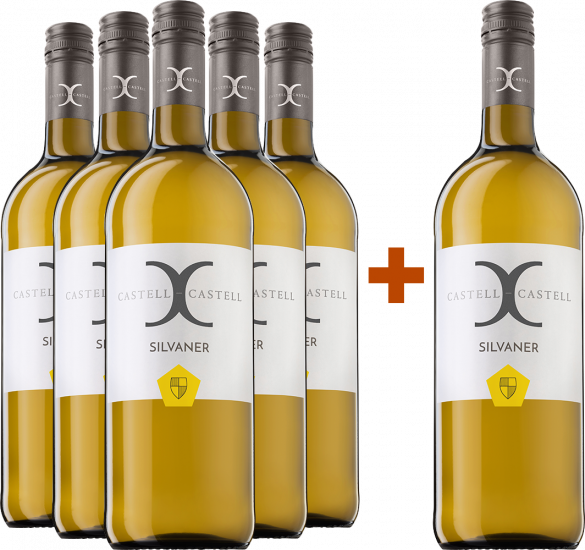 5+1 Paket Castell-Castell SIlvaner 1,0L - Weingut Castell