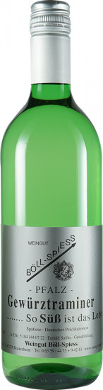 2021 So süss ist das Leben - Gewürztraminer Spätlese süss süß - Weingut Böll-Spieß