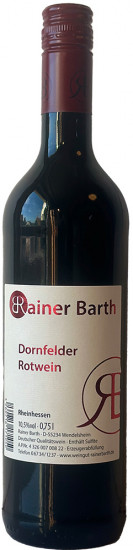2022 Dornfelder Rotwein lieblich - Weingut Rainer Barth
