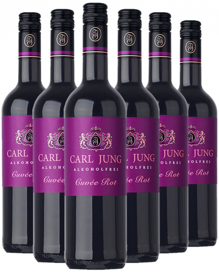 Cuvée Rot Entalkoholisierter Wein (6 Flaschen) - Carl Jung
