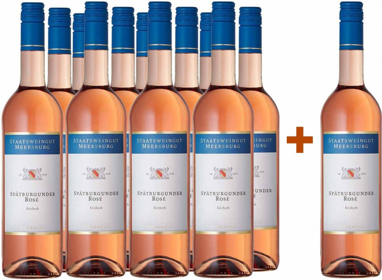 11+1 Paket Spätburgunder Rosé Gutswein feinherb - Staatsweingut Meersburg