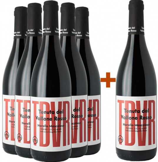 5+1 Paket TDVR Nerello Mascalese Terre Siciliane IGP 2023 - Tenuta del Vallone Rosso