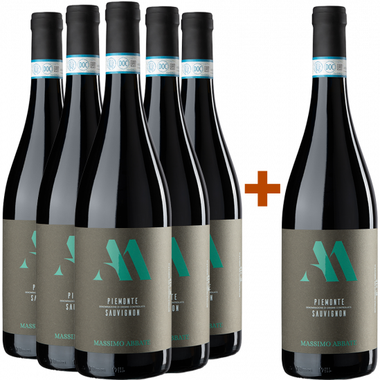 5+1 Paket Sauvignon Piemonte DOC - Massimo Abbate