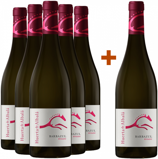 Pack descuento 5+1 Barbazul Rosado Cadiz VT - Huerta de Albalá