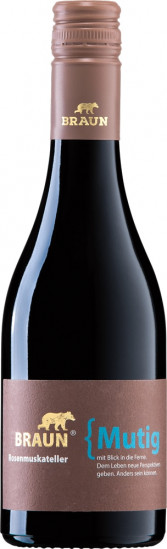 2018 {Mutig Rosenmuskateller Beerenauslese edelsüß 0,375 L - Familienweingut Braun