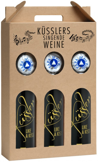 2020 Singender Wein für den besten Papa 3er-Geschenkkarton rot trocken - Winzerhof Küssler
