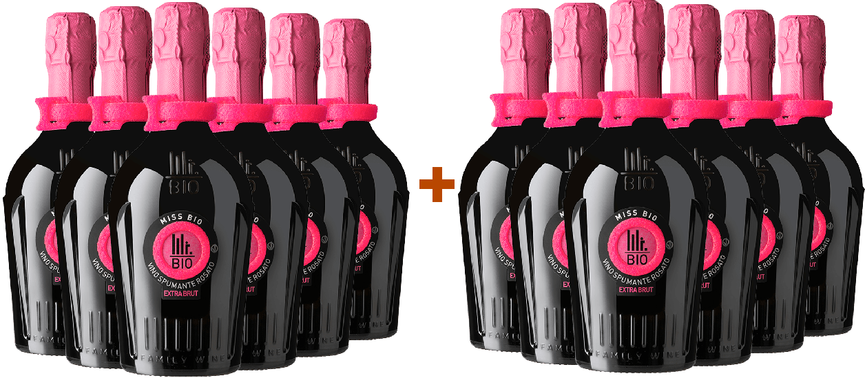 6+6 Paket Miss Spumante Rosato - Mister Bio Wine