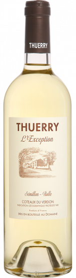 2024 L’Exception Blanc Coteaux du Verdon IGP trocken Bio - Château Thuerry