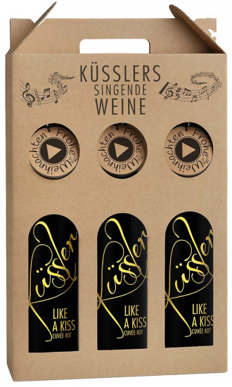 2020 Singender Weihnachtswein im 3er-Geschenkkarton rot trocken - Winzerhof Küssler
