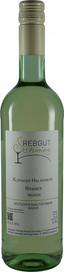 2024 Rivaner trocken - Rebgut Schmieg