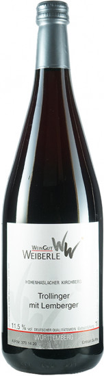 2023 Trollinger mit Lemberger halbtrocken 1,0 L - WeinGut Weiberle