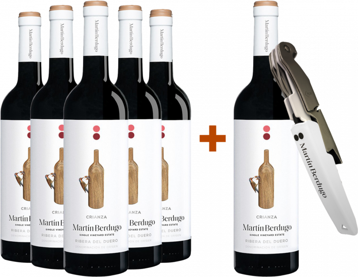 Pack Descuento 5+1 Martín Berdugo Crianza Ribera del Duero DO (+ sacacorchos de regalo) - Martín Berdugo - Single Vineyard Estate