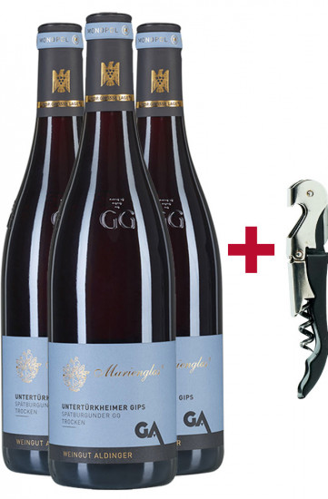 Untertürkheimer Gips Spätburgunder MARIENGLAS Großes Gewächs-Paket inkl. Kellnermesser - Weingut Aldinger