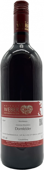 2023 Alsheimer Rheinblick Dornfelder lieblich 1,0 L - Weingut Weber Hof-Bärenstein