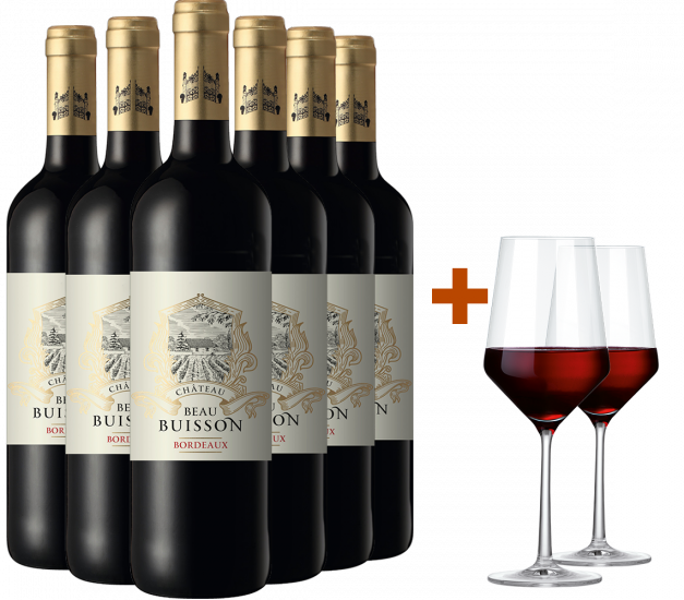 Bordeaux-Paket mit gratis Gläsern 