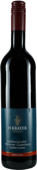 2018 Winkeler Gutenberg Spätburgunder halbtrocken - Weingut H. Krayer