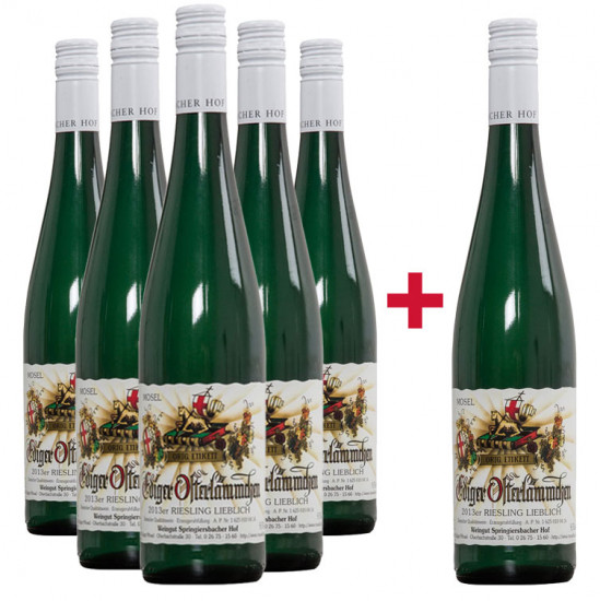 5+1 Paket Ediger Osterlämmchen Riesling süß - Weingut Borchert