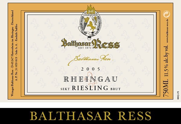 2008 Riesling Sekt Brut - Weingut Balthasar Ress