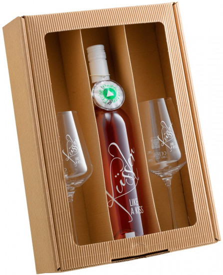 2021 Singender Weihnachtswein mit zwei Küssler-Gläsern rosé trocken - Winzerhof Küssler