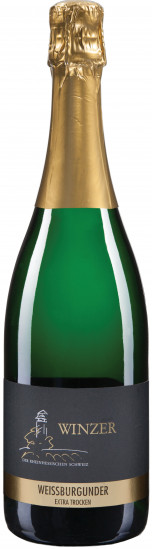 2023 Wöllsteiner Rheingrafenstein Weißer Burgunder Sekt extra trocken - Winzer der Rheinhessischen Schweiz