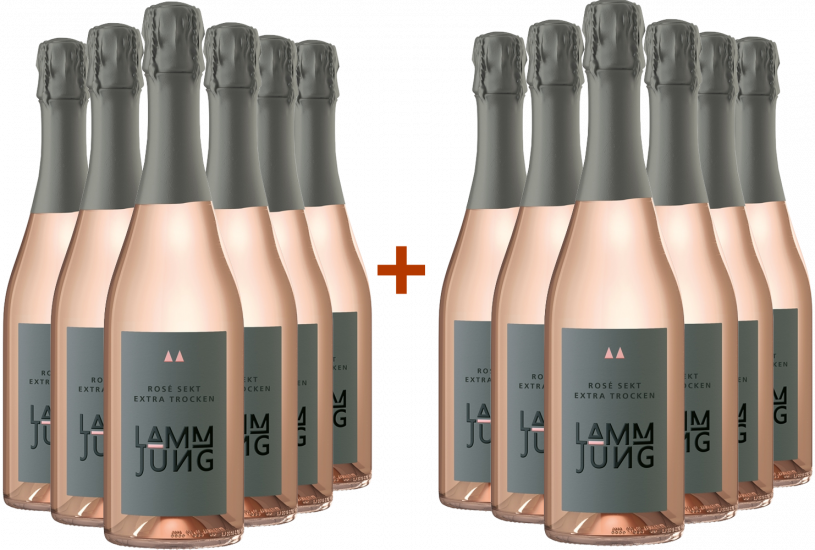 6+6 Rosé Sekt extra trocken - Weingut Lamm-Jung KG