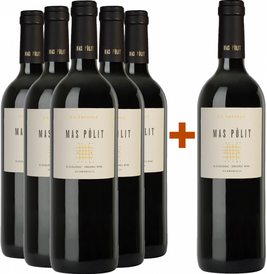 5+1 Aktionspaket Rotwein Cuvee Empordà DO Bio - Celler Mas Pòlit