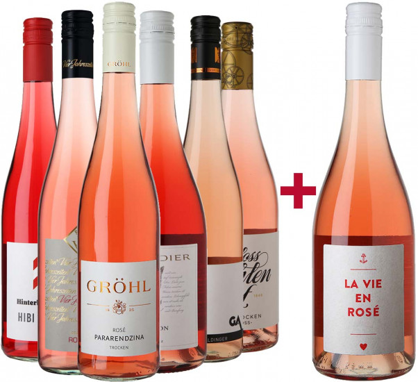 Rosé-Paket + Gratisflasche La Vie En Rosé