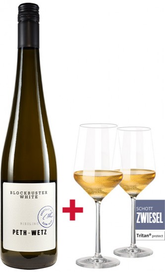 Blockbuster White Riesling inkl. 2er Set Gläser