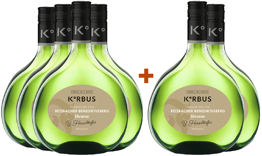 4+2 Paket Silvaner Retzbacher Benediktusberg trocken - Korbus Wine