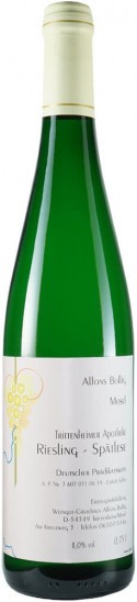 2018 Alte Reben Trittenheimer Apotheke Riesling Spätlese trocken - Alfons Bollig