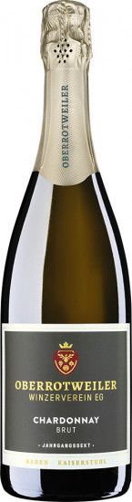 2023 Chardonnay, klassische Flaschengärung, 0,75 L, Region Kaiserstuhl, Baden brut - Oberrotweiler Winzerverein