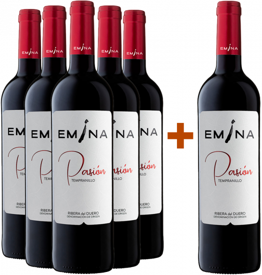 Aktionspaket 5+1 Emina 2022 Pasión Ribera del Duero DO - Bodegas Emina