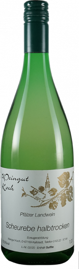 2023 Scheurebe halbtrocken 1,0 L - Weingut Koch