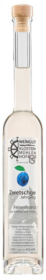 Feiner Brand Mirabelle / Zwetschge 0,5 L - Weingut Klostermühlenhof - Familie Ruzycki